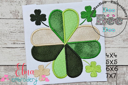 Shamrock Clover - Applique - Machine Embroidery Design