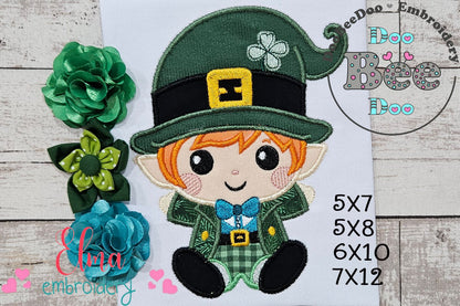 Baby Leprechaun  - Applique - Machine Embroidery Design