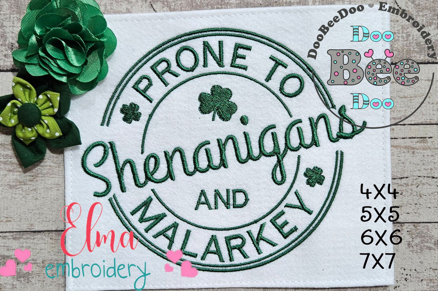 Prone to Shenanigans and Malarkey - Fill Stitch - Machine Embroidery Design