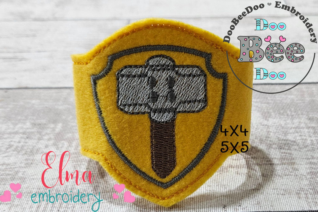 The Mighty Pups Rubble Mask and Bracelet ITH Project - Applique - Machine Embroidery Design