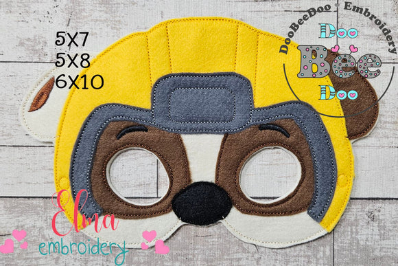 The Mighty Pups Rubble Mask ITH Project - Applique - Machine Embroidery Design