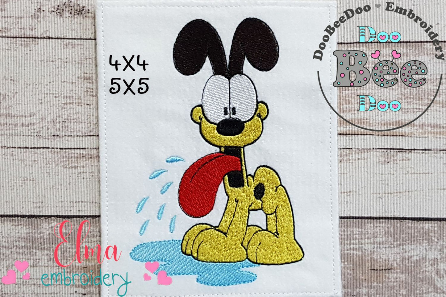 Silly Yellow Dog - Fill Stitch - Machine Embroidery Design
