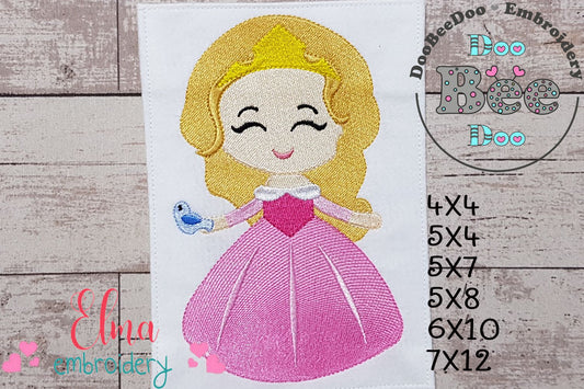 Princess Aurora Cute - Fill Stitch Embroidery