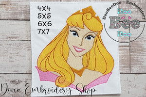 Princess Aurora - Fill Stitch - Machine Embroidery Design