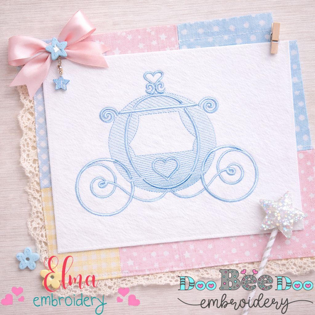 Fairytale Carriage - Rippled Stitch - Machine Embroidery Design