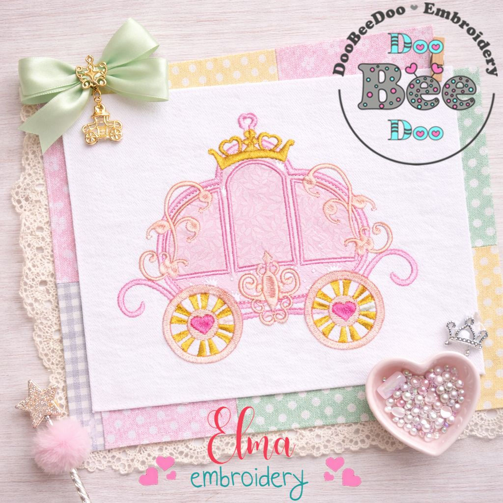 Princess Royal Carriage - Applique - Machine Embroidery Design