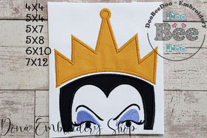 The Evil Queen Face - Applique Machine Embroidery Design