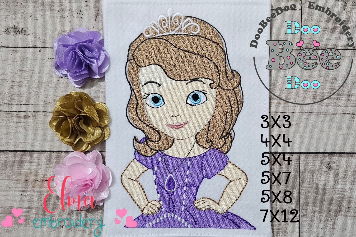 Princess Sophie the First - Fill Stitch - Machine Embroidery Design ...