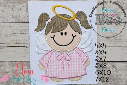 Silly Angel Girl - Applique Embroidery