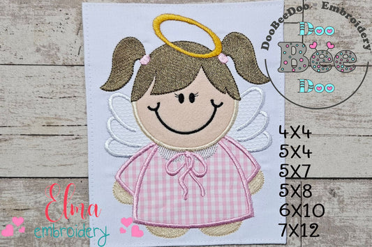 Silly Angel Girl - Applique Embroidery