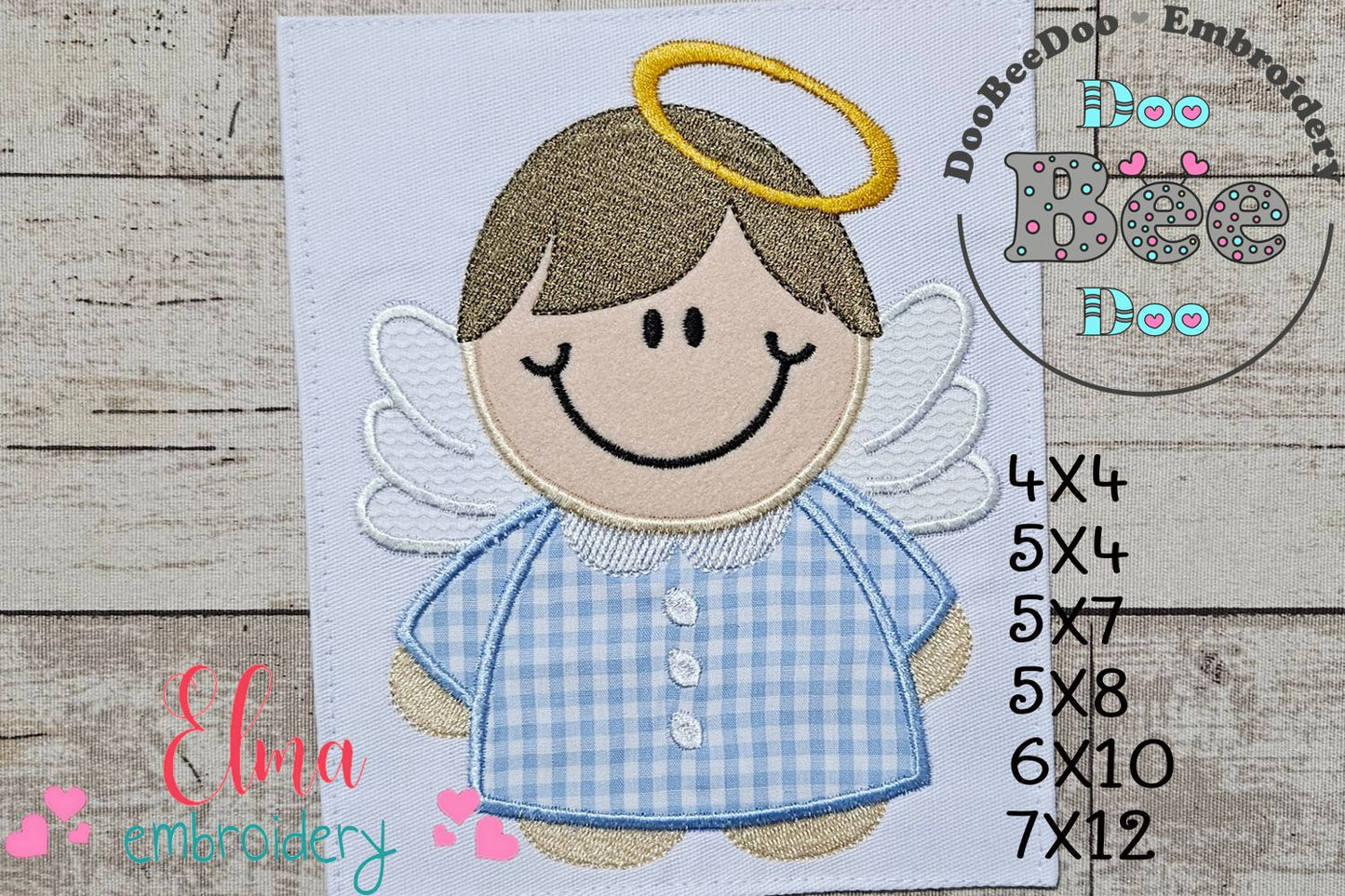 Silly Angel Boy - Applique Embroidery