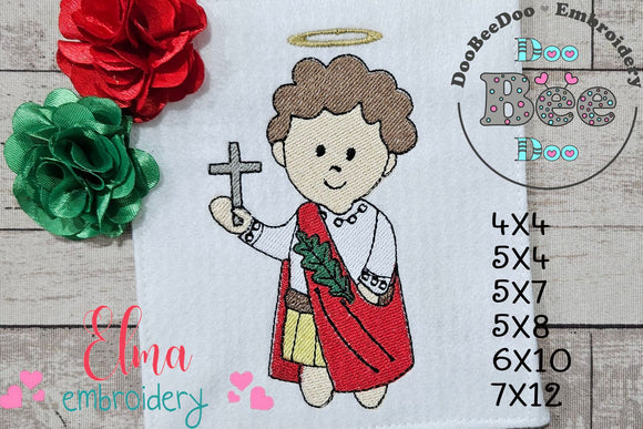 Saint Expedite - Fill Stitch - Machine Embroidery Design