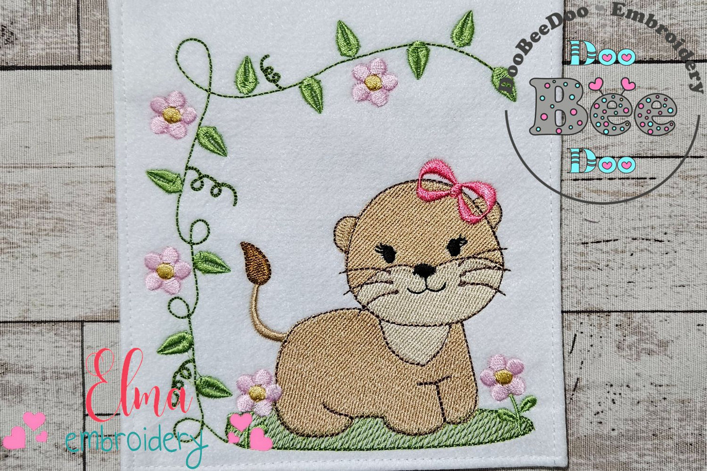 Safari Lion Girl - Fill Stitch