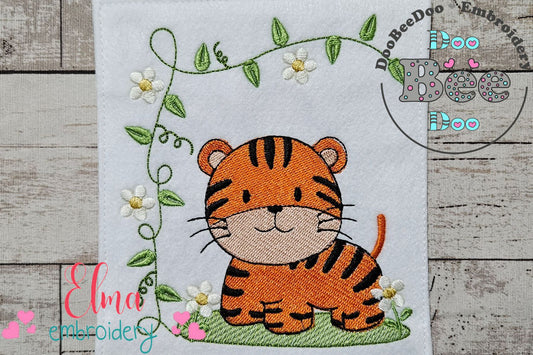 Safari Tiger Boy - Fill Stitch - Machine Embroidery Design