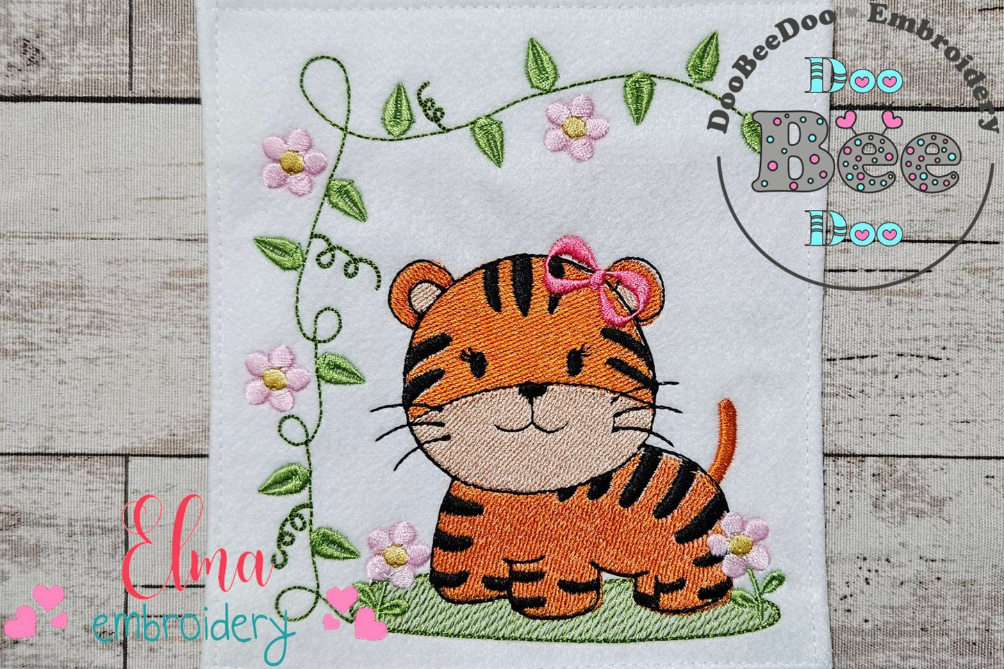 Safari Tiger Girl - Fill Stitch