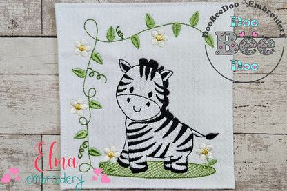 Safari Zebra Boy - Fill Stitch
