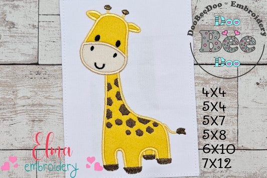 Safari Giraffe Boy - Applique - Machine Embroidery Design