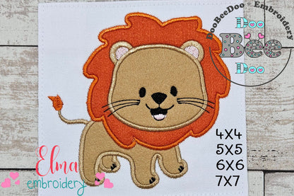 Safari Lion Boy - Applique - Machine Embroidery Design