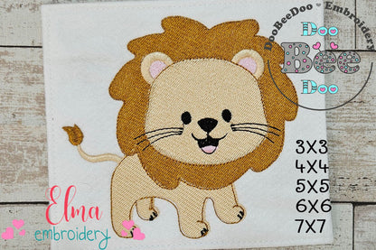 Safari Lion Boy - Fill Stitch - Machine Embroidery Design