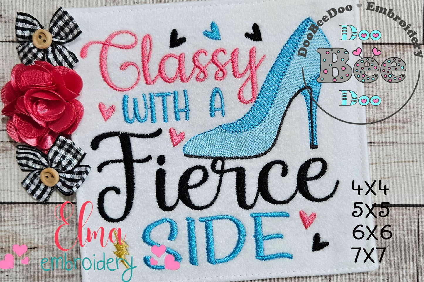 Classy With a Fierce Side - Fill Stitch - Machine Embroidery Design