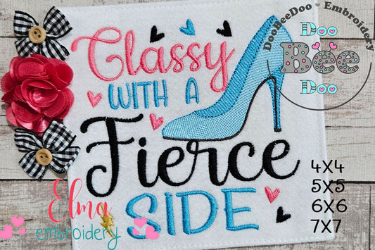 Classy With a Fierce Side - Fill Stitch - Machine Embroidery Design