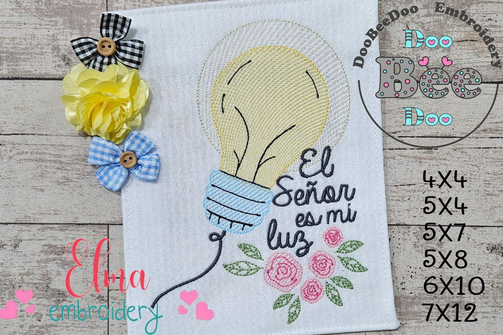 El Señor es mi Luz - Fill Stitch - Machine Embroidery Design