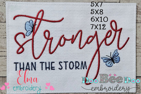 Stronger Than the Storm Butterflies - Fill Stitch - Machine Embroidery Design