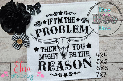🤠 Western Attitude Quote – Fill Stitch – Machine Embroidery Design