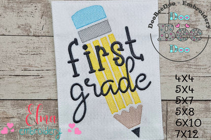 First Grade Pencil - Rippled Stitch