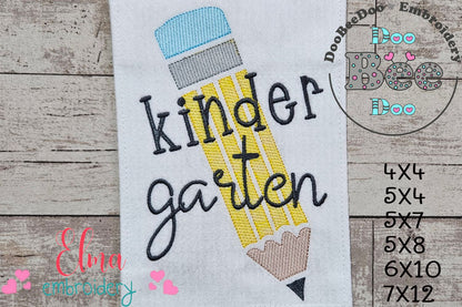 Kinder Garten Pencil - Rippled Stitch