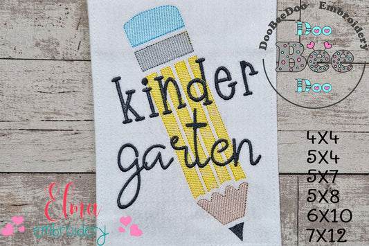 Kinder Garten Pencil - Rippled Stitch