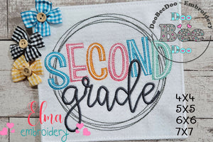 Second Grade Circle - Fill Stitch - Machine Embroidery Design