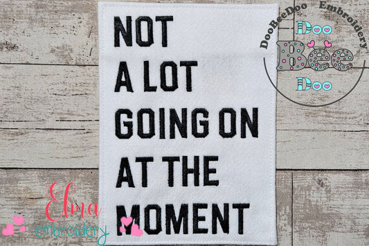 Taylor Swift Eras Tour Not A Lot Going On At The Moment - Fill Stitch