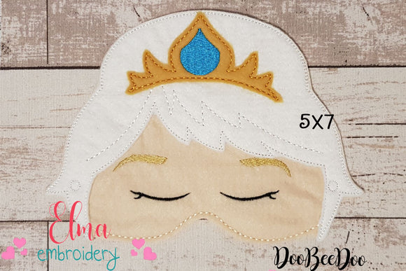 Princess Elsa Sleep Mask - Applique Embroidery