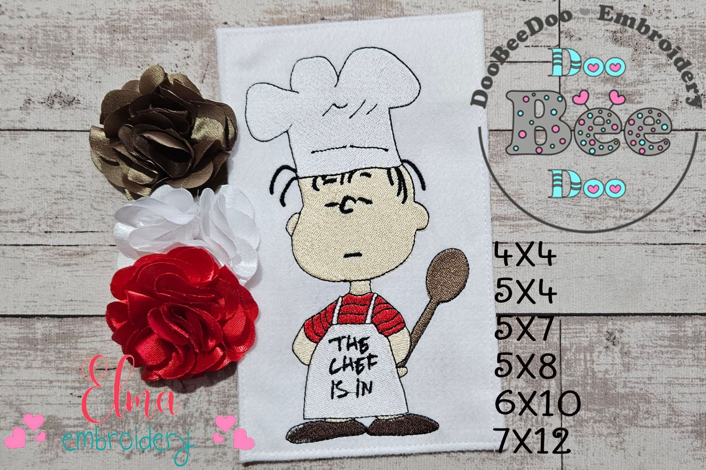 🍽️ Chef Is In Cutie – Fill Stitch – Machine Embroidery Design