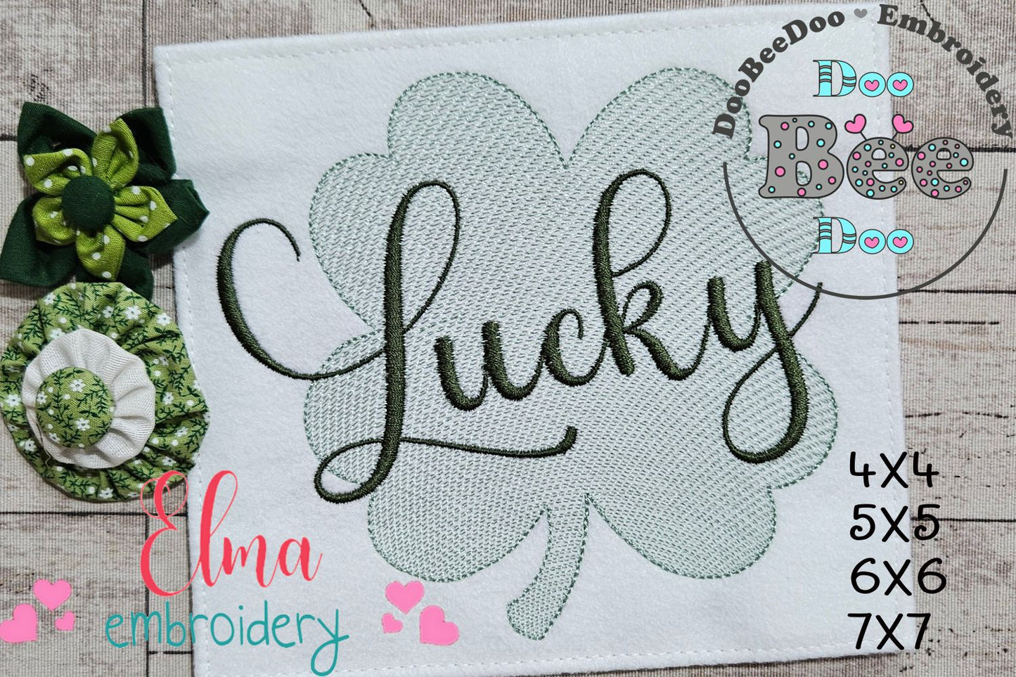 St Patrick's Lucky Clover - Rippled Stitch - Machine Embroidery Design