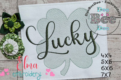St Patrick's Lucky Clover - Rippled Stitch - Machine Embroidery Design
