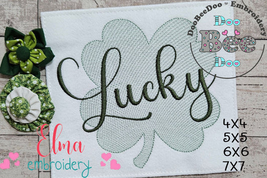 St Patrick's Lucky Clover - Rippled Stitch - Machine Embroidery Design