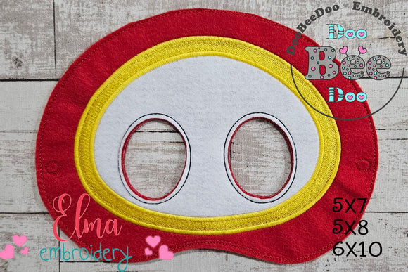 Fire Flower Super Mario Mask ITH Project - Applique - Machine Embroidery Design