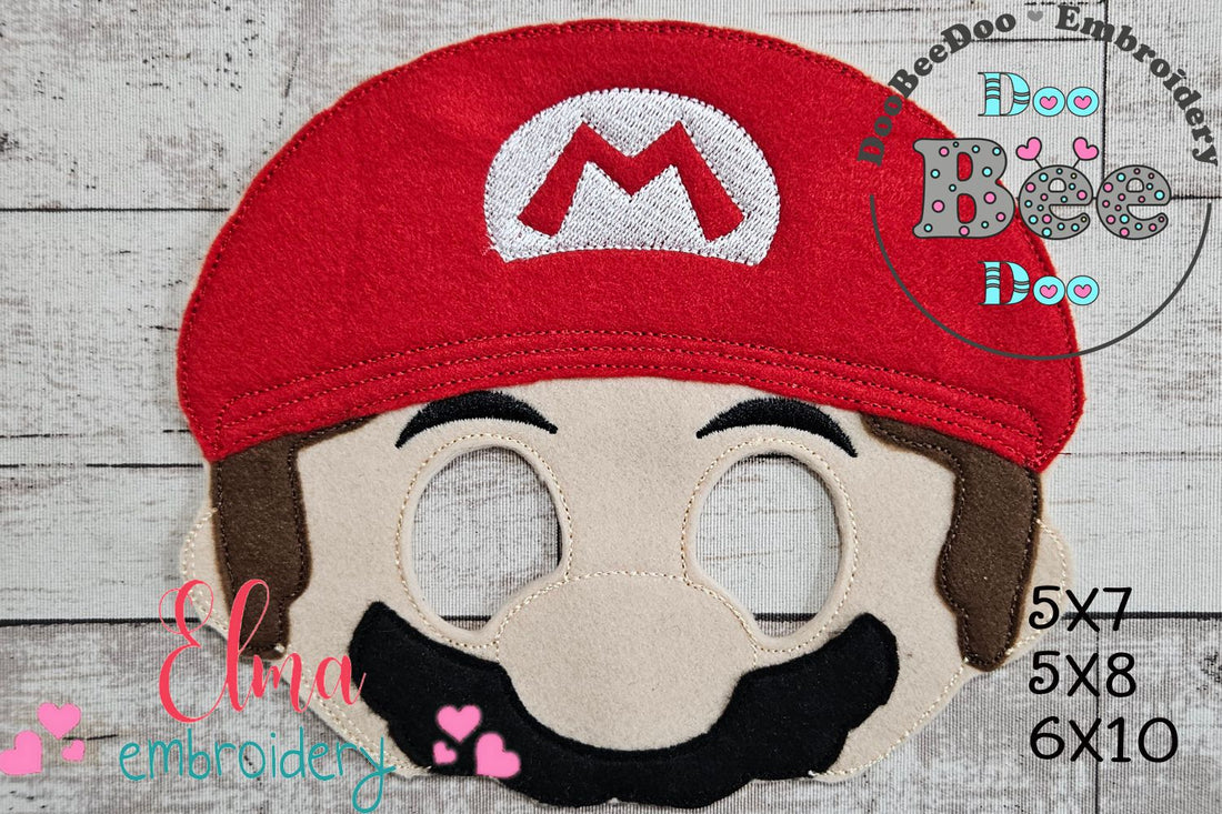 Super Mario Mask ITH Project - Applique - Machine Embroidery Design ...