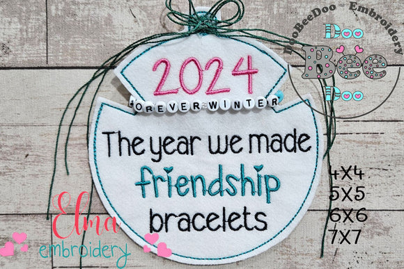 2024 The Year We Made Friendship Bracelets - ITH Project - Machine Embroidery Design