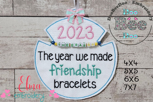 2023 The Year We Made Friendship Bracelets - ITH Project - Machine Embroidery Design