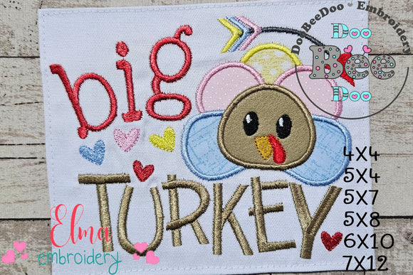 Thanksgiving Big Turkey - Applique Embroidery