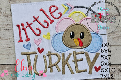 Thanksgiving Little Turkey - Applique Embroidery