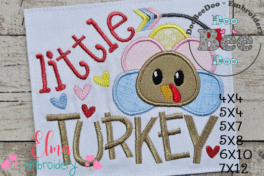 Thanksgiving Little Turkey - Applique Embroidery