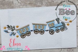 Cute Little Train - Fill Stitch - Machine Embroidery Design