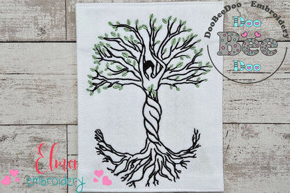 Mother Nature Tree - Fill Stitch - Machine Embroidery Design
