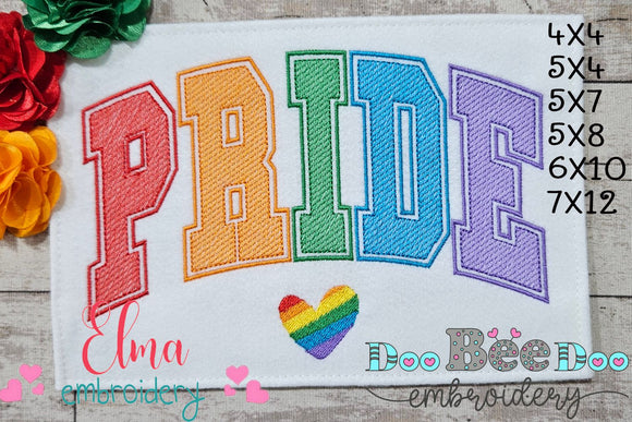 Pride - Rippled Stitch - Machine Embroidery Design