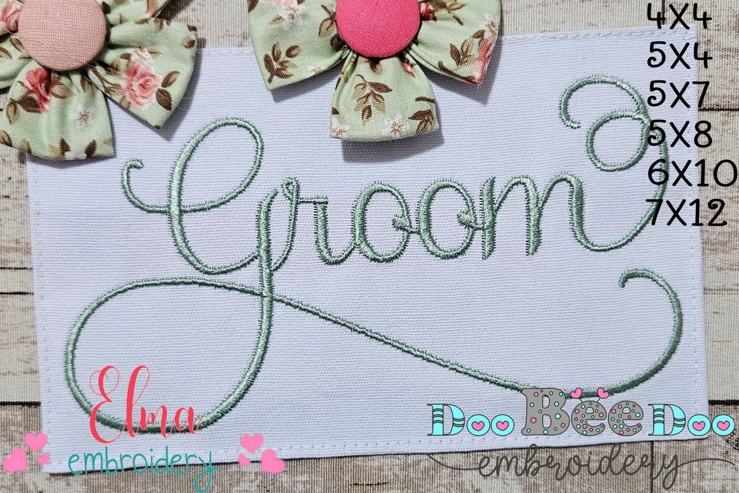 Wedding Groom - Fill Stitch Embroidery