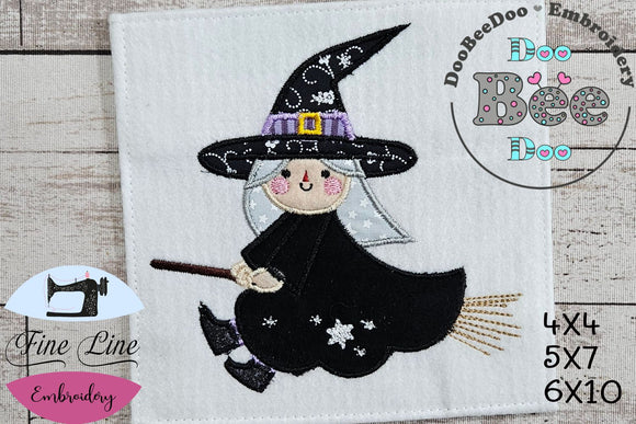 Cute Halloween Witch - Applique